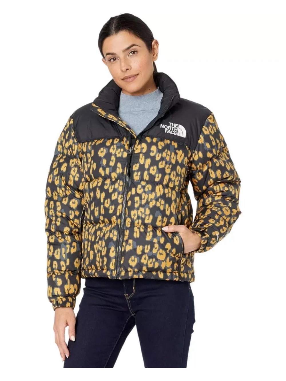 The North Face 1996 Retro Nuptse Jacket Leopard Animal Print Puffer 700 Down